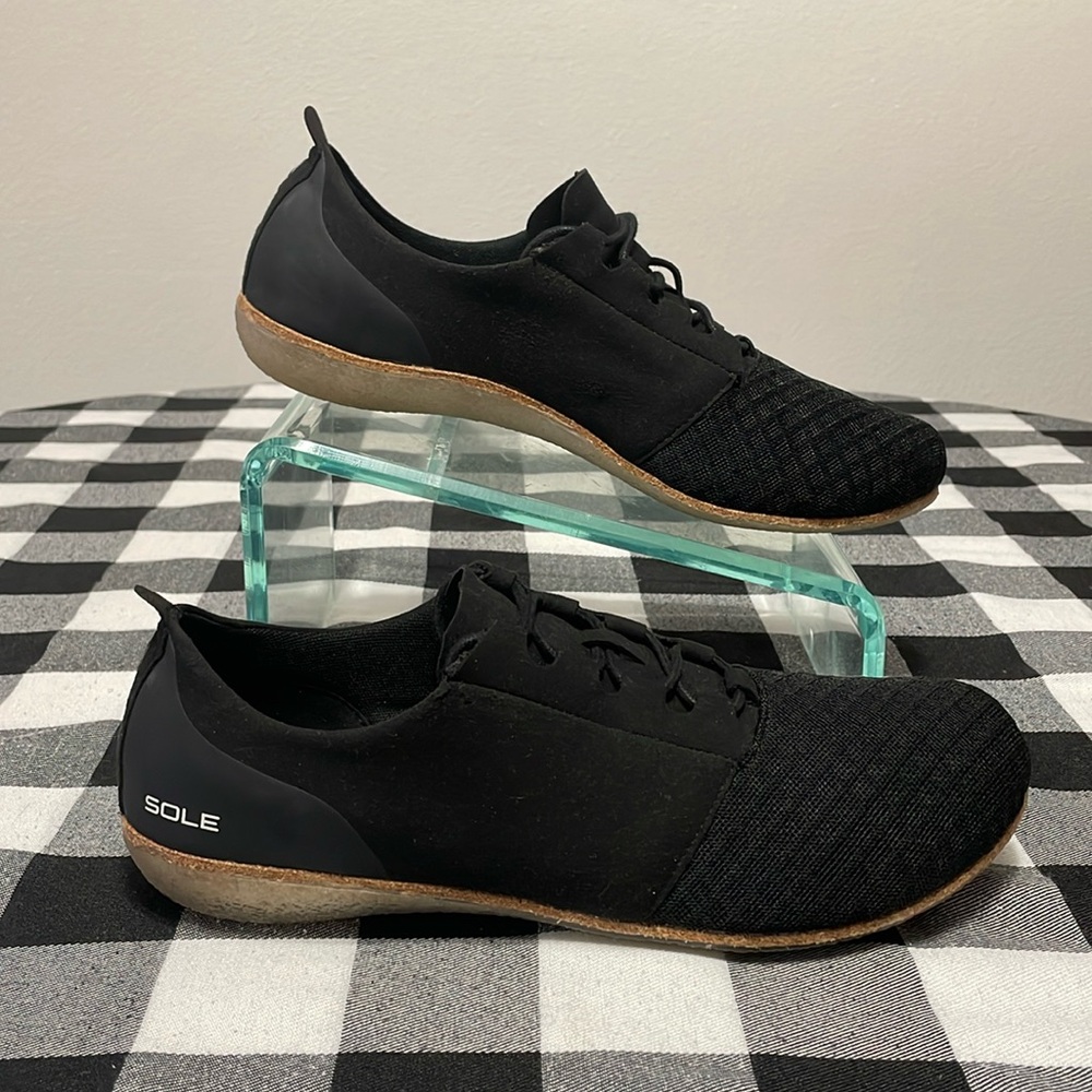 Sole Footwear District by ReCORK Tour Black Shoes Men's Size 10.5 Lace Up Flat